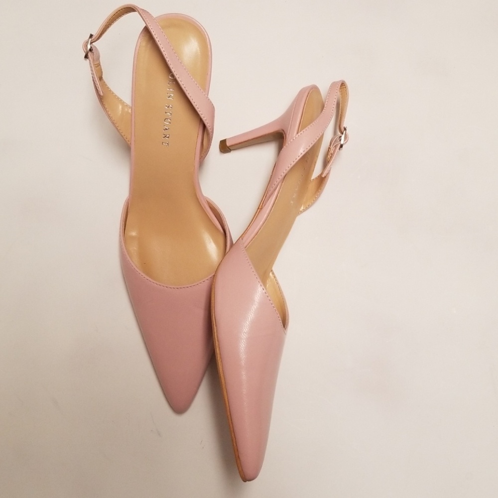 Colin Stuart baby pink kitten heels